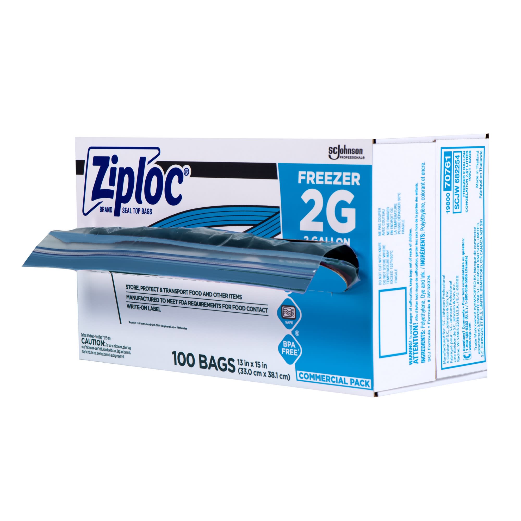 GuestSupply US | Ziploc® Brand Seal Top Freezer Bags, 2 Gallon